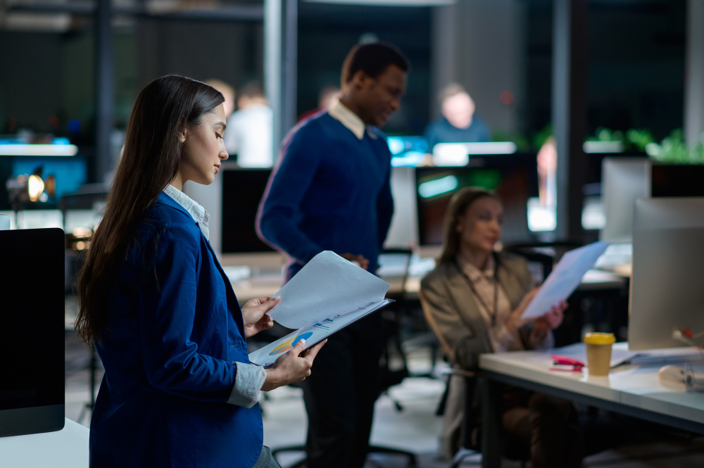 Modern corporate office operations and management